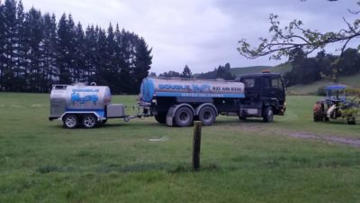 Double h2go bulk water tanker truck And Trailer